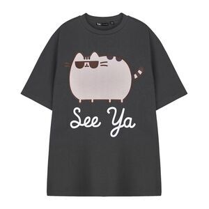 Pusheen Unisex Adult See Ya Short-Sleeved T-Shirt / Charcoal